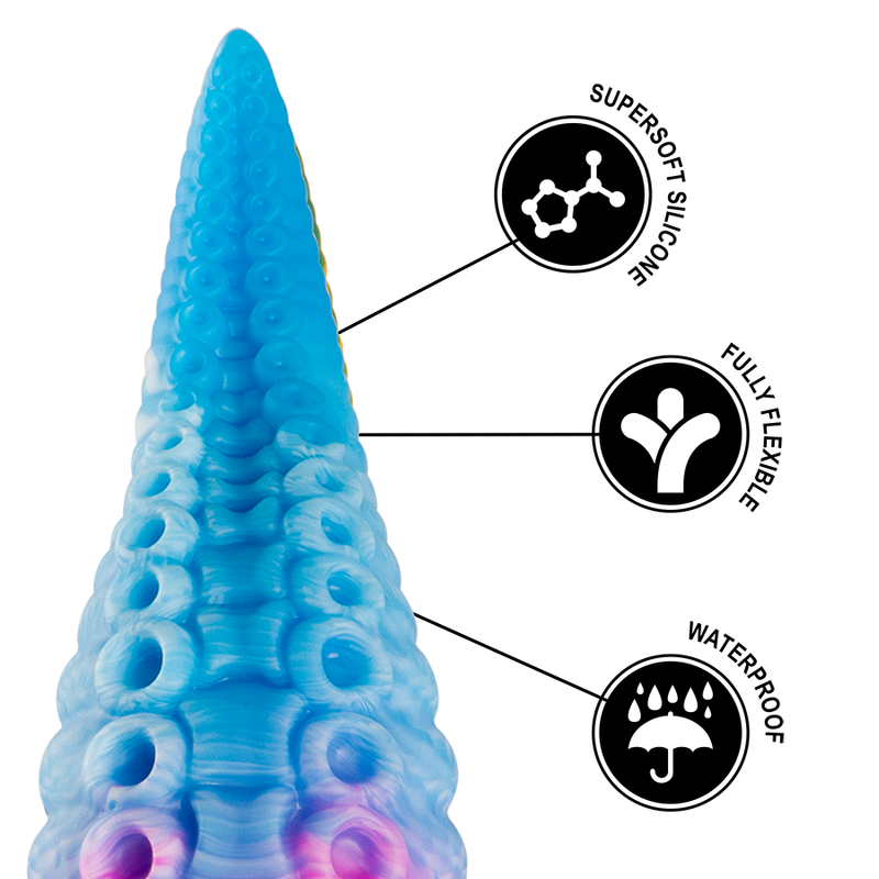 Gode Tentacules Phorcys Silicone Bleu Petite Taille - Epic
