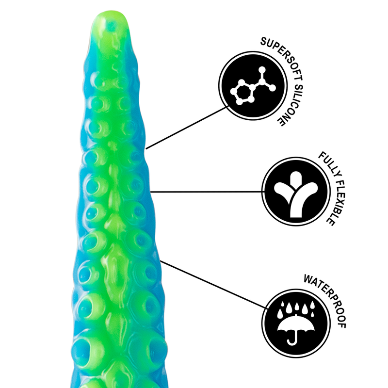 Gode Tentacules Fluorescents Scylla 31,5 cm Grande Taille - Epic