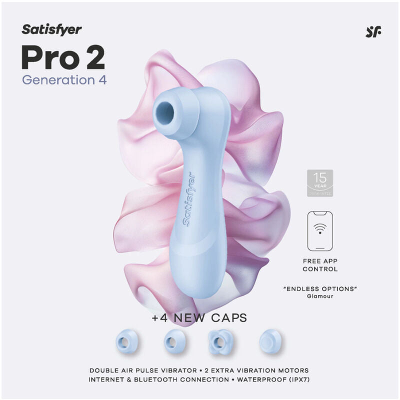 Stimulateur Clitoridien Pro 2 Génération 4 Bleu Sérénité - Satisfyer