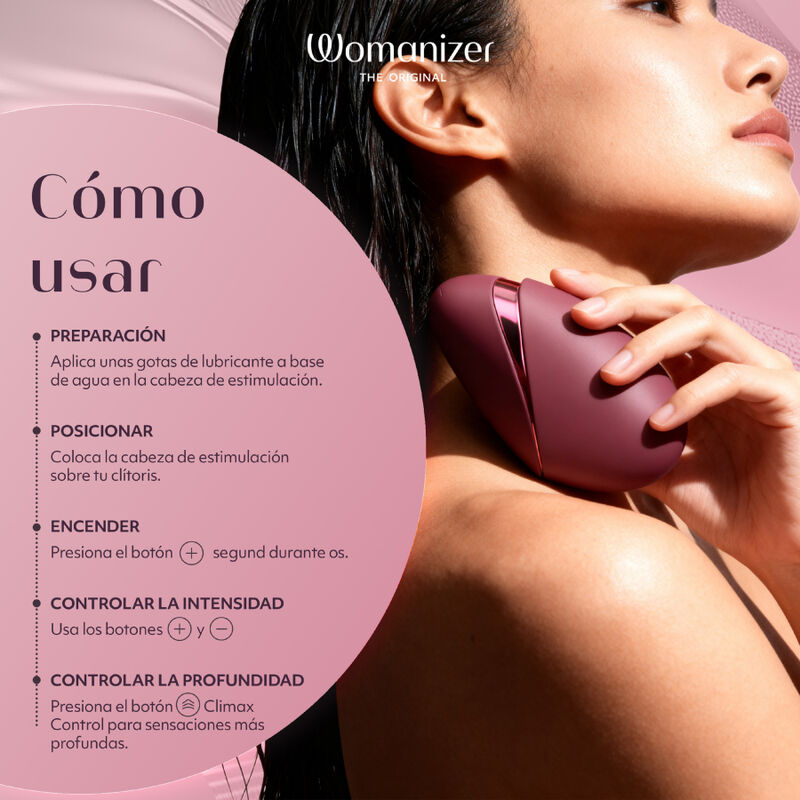 WOMANIZER - STIMULATEUR CLITORIAL À SUCCION NEXT 14 NIVEAUX D'INTENSITÉ BORDEAUX