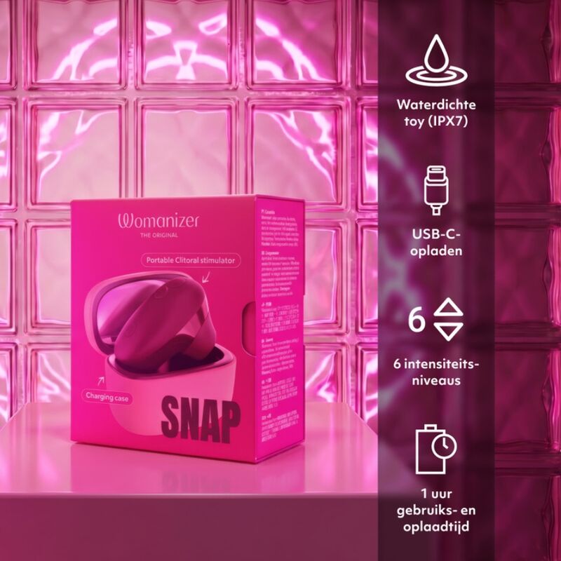 WOMANIZER - STIMULATEUR CLITORIAL À SUCCION PAR PRESSION 6 NIVEAUX D'INTENSITÉ BAIE ÉCRASÉE