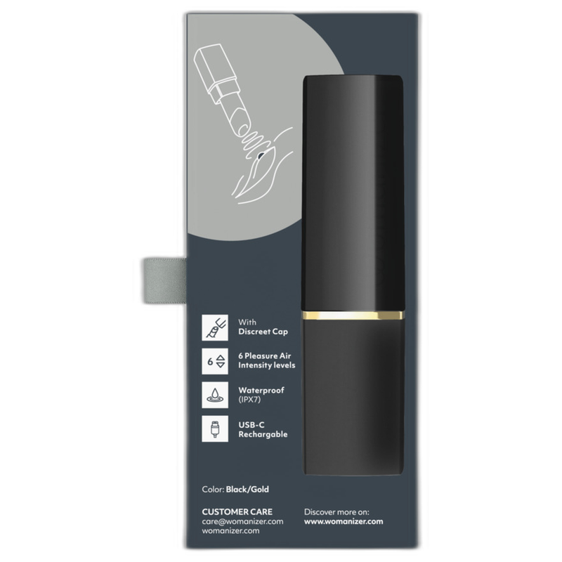 WOMANIZER - STIMULATEUR CLITORIAL À SUCCION BEAUTÉ 6 NIVEAUX D'INTENSITÉ NOIR ET OR