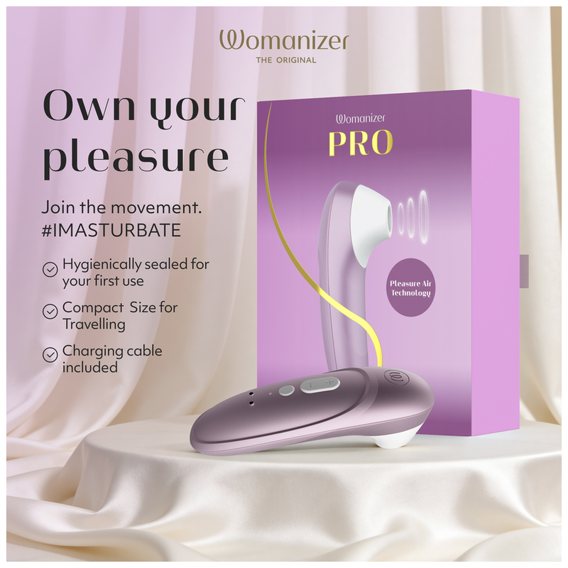WOMANIZER - STIMULATEUR CLITORIAL PRO À SUCCION 11 NIVEAUX D'INTENSITÉ LILAS