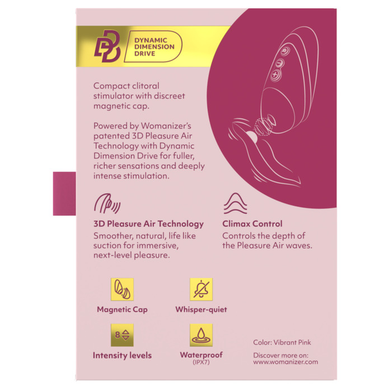 WOMANIZER - STIMULATEUR CLITORIAL 3D NEXT LIBERTY ROSE INTENSE AIR DE PLAISIR