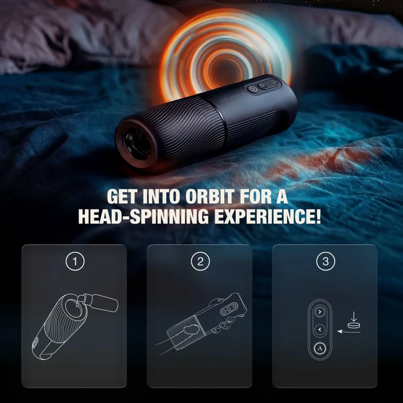 ARCWAVE - ORBIT MASTURBATEUR MASCULIN ROTATIF À 360° AVEC CONTRÔLE PAR APPLICATION NOIR