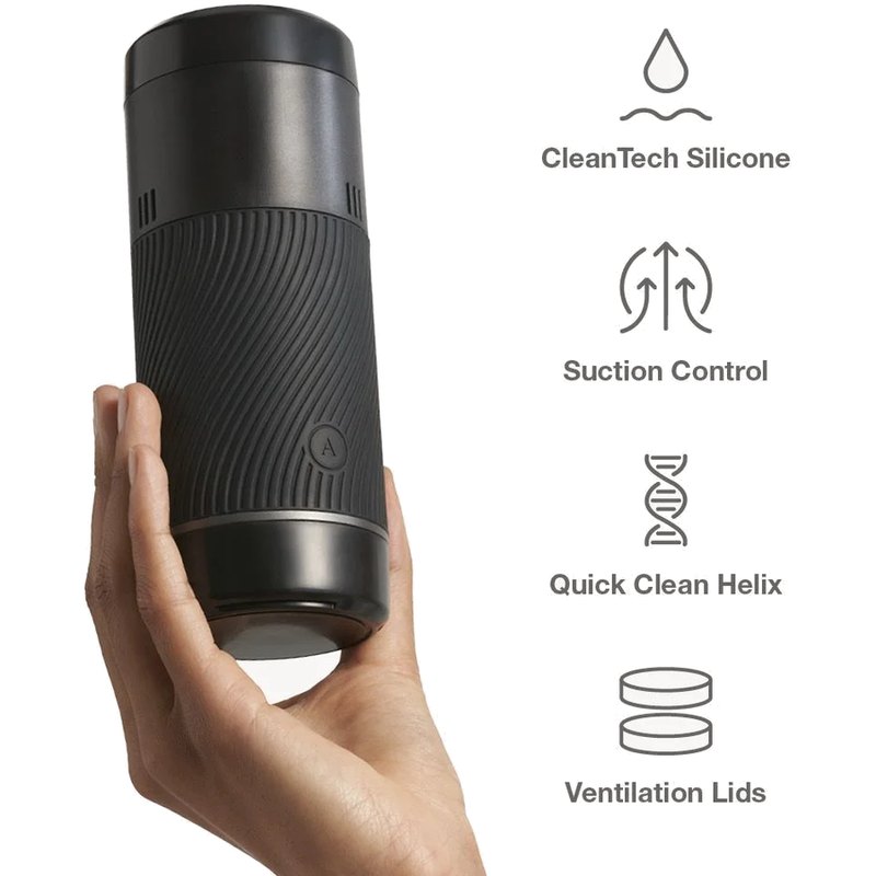Arcwave Pow Stroker Manual Sextoy Masculin Aspiration Contrôlable Noir