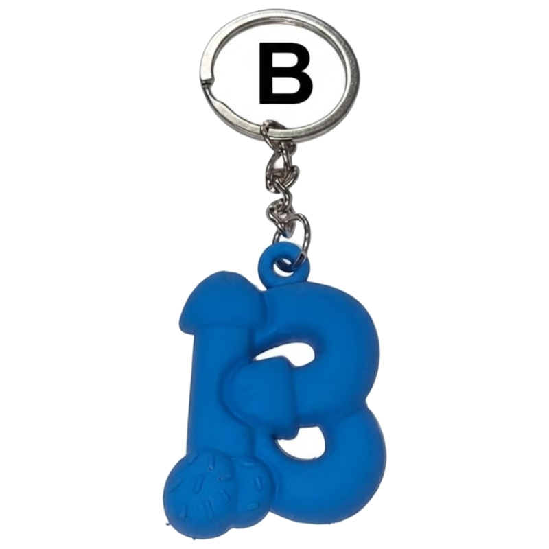 Porte-clés Pénis Bleu Lettre B Parfumé Vanille - Diablo Picante