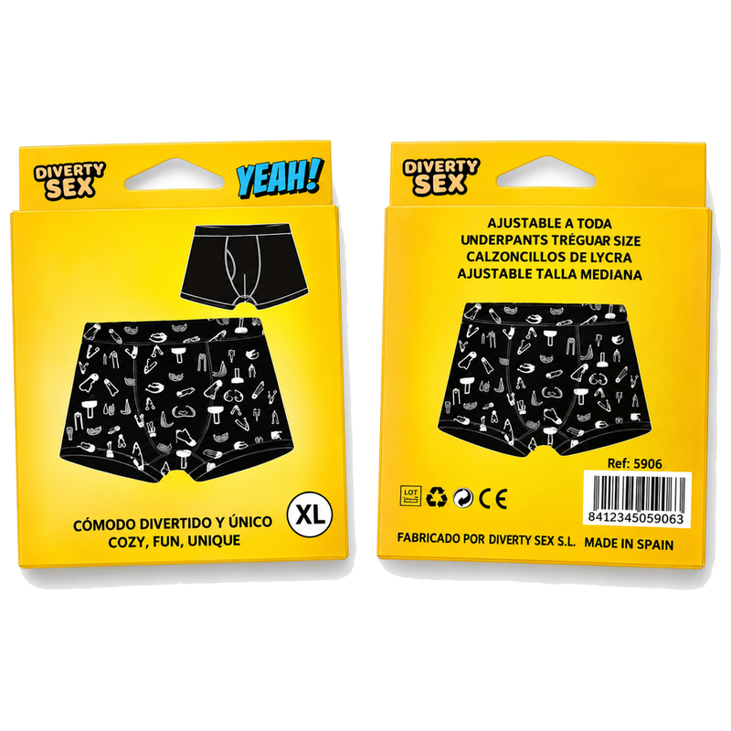 Slip Noir Imprimé Pénis Grande Taille - Diablo Picante