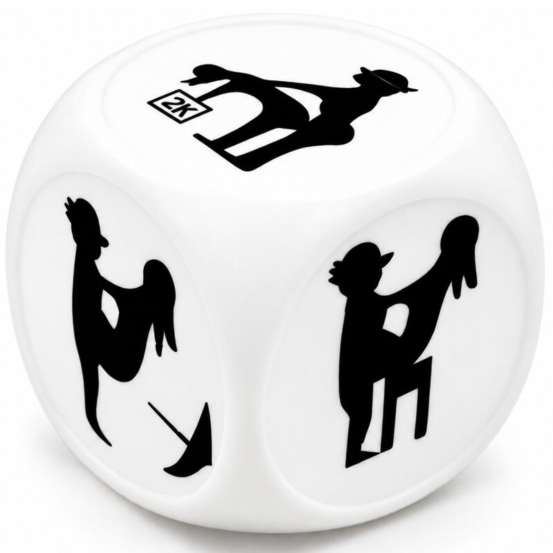 DIABLO PICANTE - GRAND DÉ BLANC (60 X 60 MM) AVEC POSITIONS DU KAMASUTRA