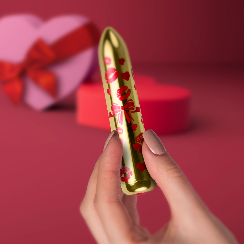 ROCKS-OFF - GIFTING LOVE MINI VIBRATEUR BULLET RECHARGEABLE AVEC 16 FONCTIONS OR