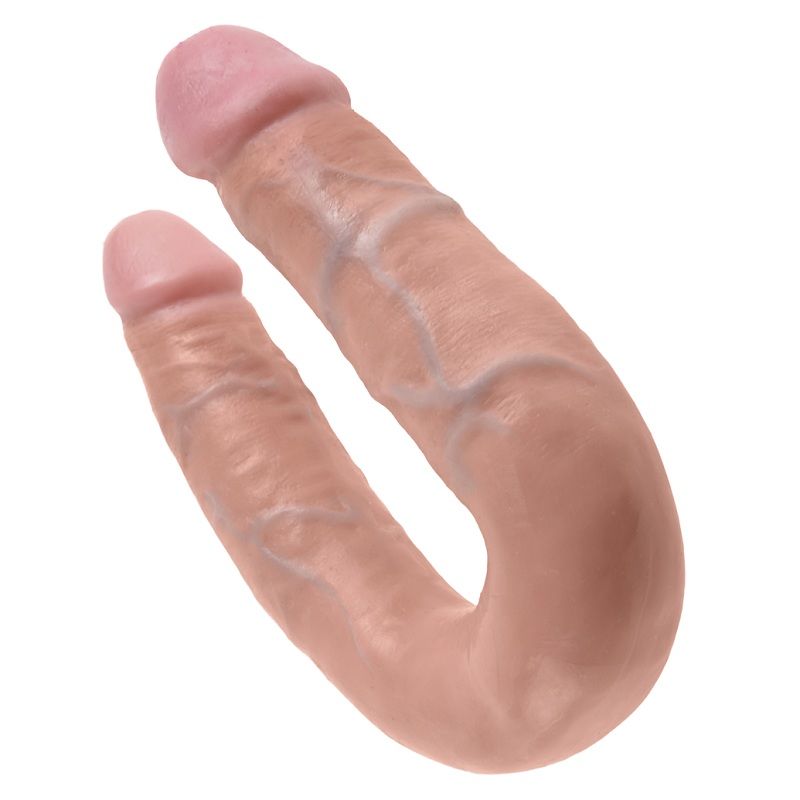 Gode Double Pénétration Réaliste 13,9 cm Naturel - King Cock