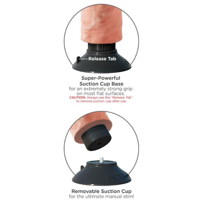 Gode Vibrateur Réaliste avec Testicules 23 cm Couleur Chair - King Cock