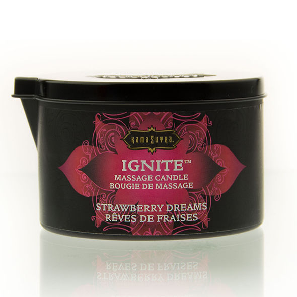 Kamasutra - Bougie de massage Rêves de fraises - 170 gr