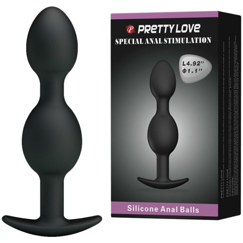 Plug Anal Pretty Love Silicone 12,5 cm Noir - Pretty Love