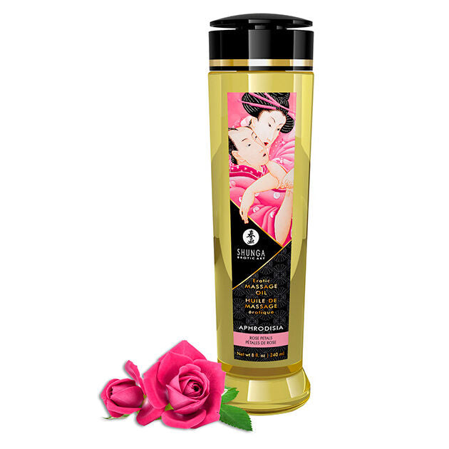 Shunga - Huile de massage érotique Pétale de Rose - 240 ml