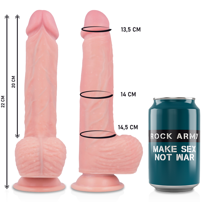 Rockarmy - liquido in silicone premium hawk realistico 22 cm -o- 4,6 cm