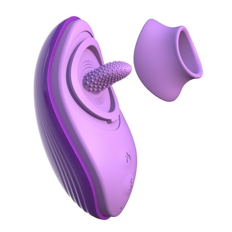 Stimulateur Clitoridien Langue Oscillante Chauffante Violet - Fantasy For Her
