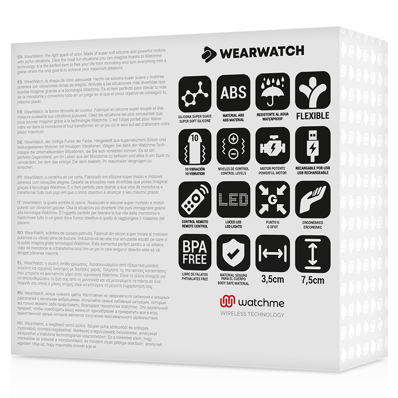 Wearwatch – Oeuf vibrant avec bracelet télécommandé – Bleu/Blanc